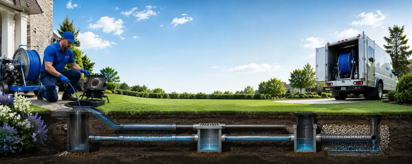 Outdoor drain cleaning information for Leivasy, WV